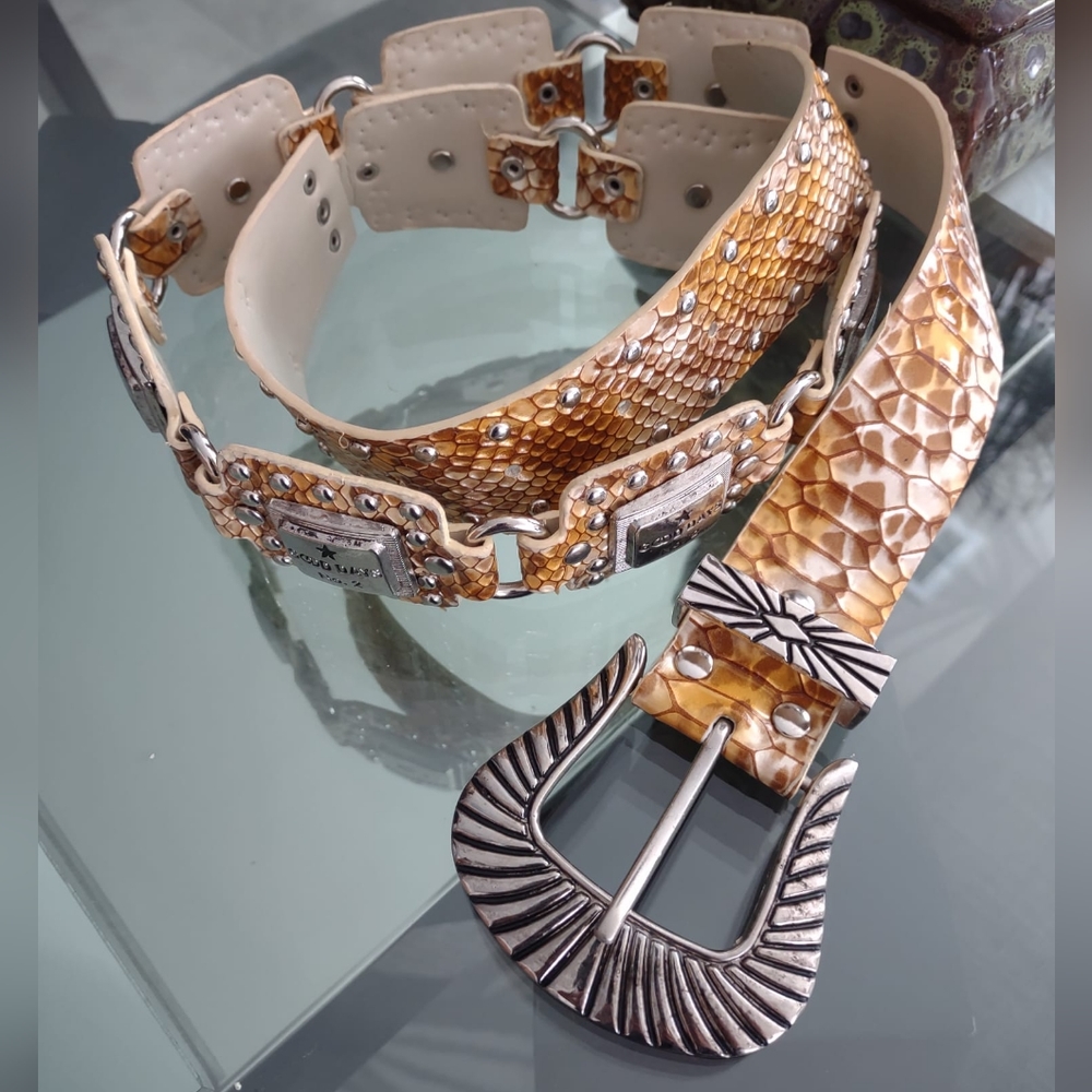Vintage Rare Snake Skin Leather Belt - Picture 5 of 5
